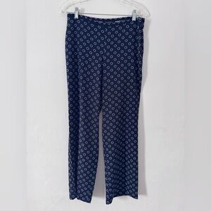 Talbots Navy and White Polka Ring Dress Pants